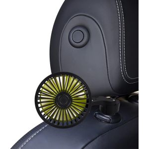 KALANKA-Ventilateur de Voiture, USB Ventilateur de refroidissement de Voiture, Rotatif à 360 ° Ventilateur Electrique de Voiture, 3 vitesses Ventilateur de siège d'auto réglable avec clip pour SUV, C - Neuf