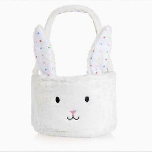 Panier de Pâques en peluche pour enfants avec oreilles en peluche - Neuf