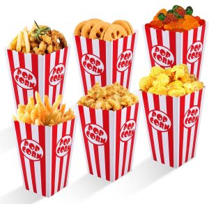 Popcorn Boîtes 24 PCS Boîtes de Popcorn Snacks Containers Sacs de Bonbons pour Fête d'anniversaire,Mariage,Soirées Cinéma,Noël.[M142] - Neuf