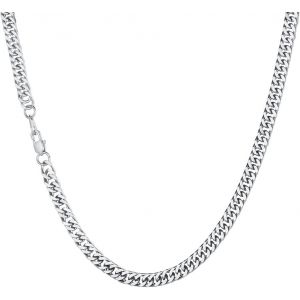 Trahoo-Chaîne Cubaine Homme Femme Garçon Acier Inoxydable Collier Chaines Maille Américaine Miami Gros Maillon 5 Mm/7 Mm/10 Mm/13 Mm,Taille 45 Cm-75 Cm,Argenté/Or/Noir,Bijoux Cadeaux Pour Unisex - Neuf