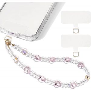 KALANKA-Pendentif pour téléphone portable avec perles - Dragonne pour téléphone portable avec languette de fixation, kit mains libres et protection contre les chutes pour téléphones portables et la - Neuf
