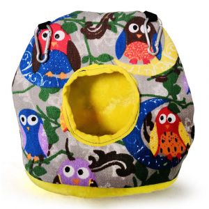 Nid D'oiseau Rond En Peluche Pour Perroquet,Hamac Chaud D'hiver,Grotte Suspendue Pour Perruches,Cage À Oiseaux,Décoration De Maison De Poupée,Fournitures Pour Oiseaux - Type Owl-S 11x10x15cm - Neuf