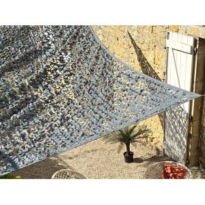 Filet D'ombrage Triangulaire Polyester Oxford, 3,4 M, Army Gris - Jardiline - Neuf