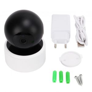 Camera de securite IP 3MP, vision nocturne, detection de mouvement, interphone bidirectionnel pour bebe, chien, chat, animal de compagnie, prise 100-240VEU - Neuf