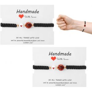 Kal-Lot De 2 Cadeau De Basket-Ball Cordon R&eacute;glable, Bracelet D'amiti&eacute;, Cadeau De Basket-Ball Pour Offrir Comme Petit Cadeau - Neuf
