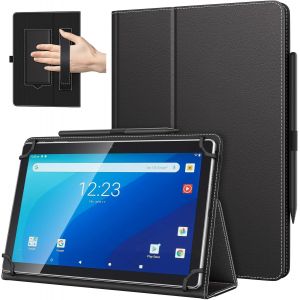 Tianyi-Coque Universel Pour Tablette Androiod De 10,1 Pouces Avec Boucle Pour Stylet, Coque Léger Et Pliable Avec Main Pour Toutes Les Tablettes À Écran Tactile De 9,6 À 11 Pouces, Noir - Neuf
