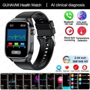 Montre Connectée Pour Hommes, Acide Urique, Graisse Sanguine, Ecg + Ppg, Impulsion, Pression Artérielle, Appel Bluetooth, Sport Pour Xiaomi, Suivi De La Santé, Nouvelle Collection .Black. - Neuf