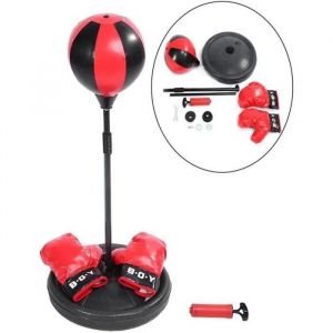Punching Ball Enfant - Marque - Avec Gants et Pompe - Hauteur Réglable - Neuf
