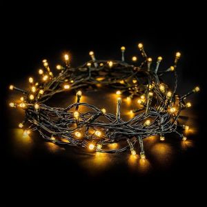 Lampe LED classique blanc chaud, longueur 10 m, prise 220 V avec fonction minuterie, pour intérieur et extérieur, sapin de Noël - Neuf