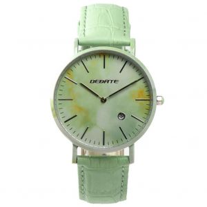 Montre En Alliage &Agrave; La Mode Cadran Rond Affichage Analogique Quartz Hommes Montre-Bracelet (Vert) - Neuf