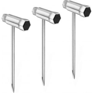 MEVRONISSHOP-Lot de 3 cl&eacute;s &agrave; bougie d'allumage pour tondeuse &agrave; gazon 13 x 19 mm Cl&eacute; &agrave; tron&ccedil;onneuse en forme de T Cl&eacute; &agrave; tron&ccedil;onneuse et tournevis plat Accessoires pour tron&ccedil;onneuse - Neuf