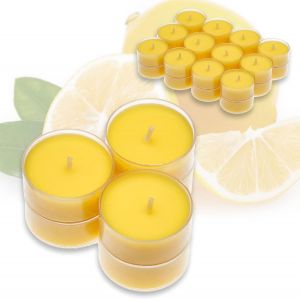 ERYI- Bougie Flottante, Cire De Paraffine Blanc, 4.5Cm L X 4.5Cm W X 3Cm H Sans Parfum Lot De 20 - Neuf