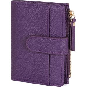 Portefeuille Femme Cuir, Porte Monnaie Femme Petit Portefeuilles Et Porte-Cartes Avec Fermeture Éclair Poche À Monnaie, Vert - Neuf