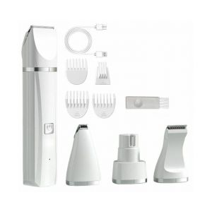 Kit De Toilettage Professionnel Pour Animaux De Compagnie- Tondeuse Électrique Pour Chats Et Chiens Avec 4 Têtes De Coupe, Fonctionnement Silencieux Et Longue Durée De Vie De La Batterie. - Neuf