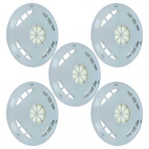 vhbw 5x Filtre compatible avec Nilfisk-Alto GD 930 S 2 Cubic, GD 936, GD 930 S2 HEPA aspirateur - filtre de sortie d'air (filtre EPA), blanc / gris - Neuf