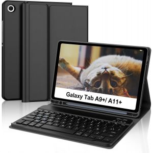 KALANKA-Clavier pour Samsung Galaxy Tab 11 Pouces &iquest;11 Plus 2025/ A9 Plus 2023, Magn&eacute;tique Bluetooth Coque Clavier pour &iquest;11 Plus (SM-X230/ SM-X236B) avec Porte-Stylo, AZERTY Fran&ccedil;ais, Noir - Neuf