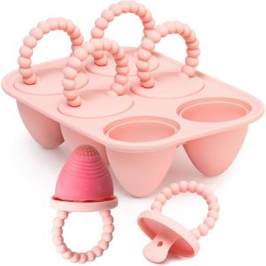Kalanka-6 Moules &Agrave; Glace En Silicone Pour B&eacute;b&eacute; Avec Tiges En Silicone, Mini Moules &Agrave; Glace Pour B&eacute;b&eacute;/Tout-Petits/Enfants, Sans Bpa, Adapt&eacute; &Agrave; Un Usage Alimentaire, Facile &Agrave; Nettoyer, Id&eacute;al Pour Les Pu - Neuf