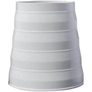 Raccords ronds en plastique - Réducteur de conduit - Multi réducteur - Extracteur de ventilateur - Adaptateur de connecteur de tuyau de ventilation - 15-18 cm - Blanc - Neuf