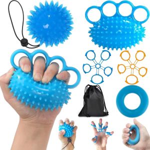 RVKAL-Ensemble De 5 Finger Trainer Hand Trainer,Balle De Reeducation Main Et Poignet Balle De Massage Balle,Pour Les Doigts,Pour La Thérapie De La Main,Pour Renforcer La Préhension,Soulager Stress - Neuf
