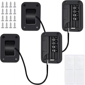 YEMAESRE-2 Pcs Verrou De Réfrigérateur Avec Code, Réfrigérateur Serrure À Code, Verrou De Réfrigérateur Enfant, Verrou De Réfrigérateur Pour Armoire, Réfrigérateur, Fenêtre, Porte, Limitation De Sécu - Neuf
