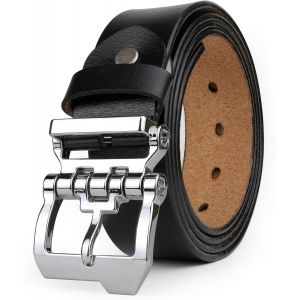 Tianyi-Ceinture Homme,Ceinture En Cuir Pour Hommes,Ceinture Homme Pour Jeans,Décontracté Travail Hommes Cow-Boy Grande Taille 110cm-160cm Noir Marron 38mm - Neuf