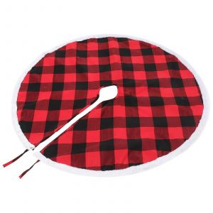 Jupe de sapin de No&euml;l traditionnelle, tapis de sapin de No&euml;l double couche - Neuf