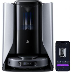 CHECARZHN--NO1-S10 Ultra Robot Aspirateur Laveur, Avec Système Waterrecycle, Aspiration De 13000 Pa, Rouleau Serpillère Extensible Et Auto-Nettoyant, Lavage & Auto-Séchage Du Mop, Auto-Vidange & Remplis - Neuf