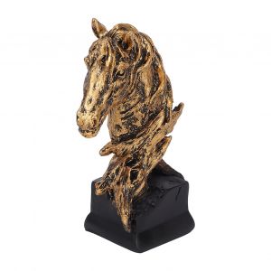 Statue De Tete De Cheval Ornement Maison Bureau Resine Tete De Cheval Sculpture Porte-Bague Artisanat Decoration - Neuf