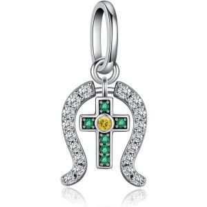 Charms Et Clips &Agrave; Brevets,Lot De Clips Pour Brevets Compatible Avec Bracelets Europ&eacute;ens & Colliers Perles,Avec Zircon Cubique Transparent,Cadeau Pour Femme - Neuf