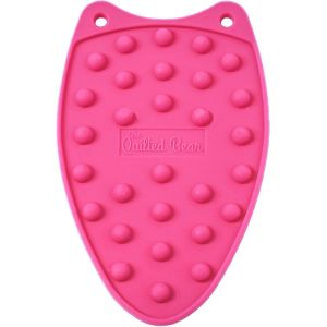 MEVRONISSHOP-Mini Repose-Fer en Silicone - Repose-Fer &Agrave; Repasser Antid&eacute;rapant, R&eacute;sistant &Agrave; La Chaleur, 16.5x13.5cm pour Fer &Agrave; Repasser Et Fer &Agrave; Vapeur - Accessoire pour Table &Agrave; Repasser (Rose) - Neuf