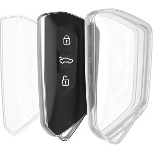 Étui à clés-Étui pour clé de voiture VW Golf-Porte-clés VW transparent-Accessoire de clé de voiture-Pour clé VW-Transparent - Neuf