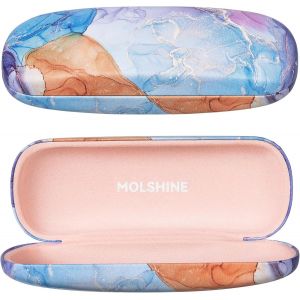 Fdjhy-Étui À Lunettes En Cuir Pu À Coque Rigide, Étui À Lunettes Portable De Voyage Pour Hommes Femmes Fille Voyage Étude Travail - Neuf