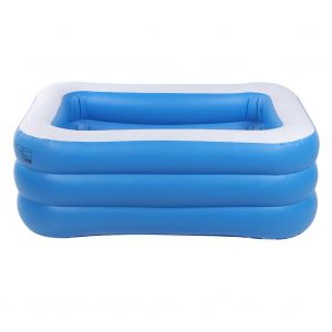 Piscine gonflable bleue et blanche pour enfants et bebes, grande baignoire domestique (1,3 m, trois couches) - Neuf