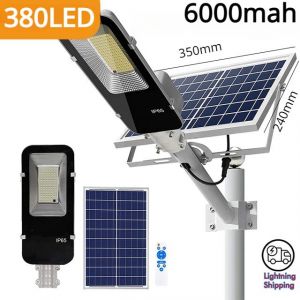 Réverbère Solaire Extérieur Injuste,Étanche,Crépuscule Automatique Pour Foster Street Light,Garage Et Jardin,200w- 380led 6000mah -A - Neuf