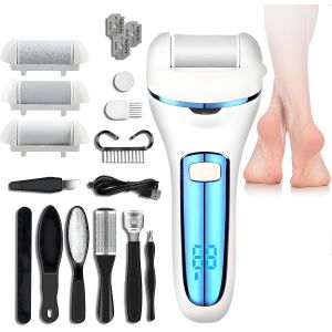 Checarzhn--No1-Rapeuse Pieds Electrique, Râpe Électrique Lime, Ipx7 Etanche, Ponceuse Pieds Rechargeable, Pieds Peau Dure,Peau Morte Avec 3 Rouleaux De Ponçage De Rechange,Lime Pieds Our Femmes Homme - Neuf