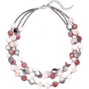 Kal-Collier De Perles En Coquillage Turquoise Pour Femmes Collier À Pendentif En Couches Bohémien D'été Costumes De Plage Bijoux Pour Femmes - Neuf