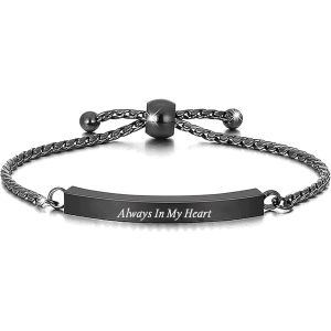 Bracelet Funéraire Pour Cendres En Acier Inoxydable - Réglable - Kit De Remplissage Gratuit - Neuf