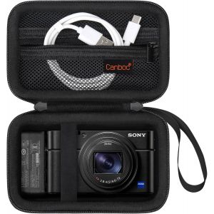 étui Portable pour Appareil Photo numérique Compact Sony rx100 VII/rx100 VI/rx100 V/rx100 IV/rx100 III,Sac pour caméra Fool,Poche zippée en Maille,Noir - Neuf