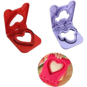 2 Pi&egrave;ces Sandwich Cutter, Emporte-Pi&egrave;ces En Forme De C?Ur En Acier Inoxydable,Emporte Pi&egrave;ces Sandwich Cutters Sealer, Emporte Piece Patisserie,Scelleuse &Agrave; Sandwich,Pour Sandwichs De Poche,Cookie Pai - Neuf