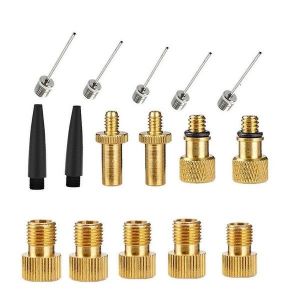 Kit D'adaptateurs Polyvalents Pour Gonfleur De Vélo - 16 Connecteurs En Cuivre Durables Pour Vélos, Équipements Sportifs Et Plus Encore - Compact Et Fiable - Neuf