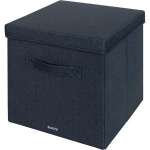 Boîte de rangement en tissu avec couvercle,Lot de 2 boîtes de rangement cubiques,boîte de rangement pliable en tissu,gris velours,Grand format,61450089 - Neuf