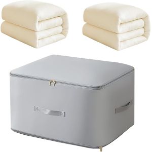 lbgwp60-Organisateur D'Auto-Compression Ultra Peu Encombrant, Organisateur Auto Compression,Sacs D'Emballage De Compression Pour Couettes, Couvertures, Literie (Gris, 52X42X60Cm) - Neuf