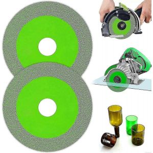 Pi&egrave;ces Disque &agrave; tron&ccedil;onner en verre,Disque diamant&eacute; 125 tuile,Disque de tuile 22,23 mm pour bouteille,porcelaine,jade,granit,verre (vert) - Neuf