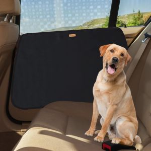 Yemaesre-Protection De Porte Voiture Chien 2 Pièces/Set Imperméable Facile À Nettoyer Installation Rapide Pet Dog Couverture De Porte De Voiture Convient À La Plupart Des Voitures (Noir) - Neuf