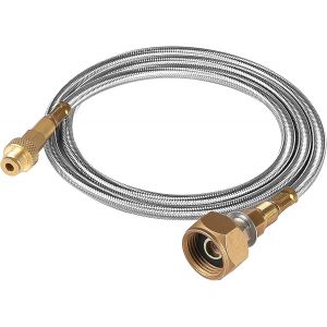 Ulteronixshop-1 Pi&egrave;ce Adaptateur de Recharge de Propane avec Tuyau 1m, Adaptateur de Bouteille de Gaz LPG pour Camping, Pique-Niques et Cuisines Domestiques, pour R&eacute;chauds de Camping en Plein Air - Neuf