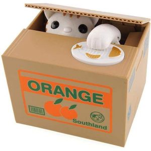 Tirelire en forme de chat avec mot de passe (chat mignon) - Tirelire électronique - Coffre-fort - Tirelire en forme de panda - Avec verrouillage vocal - Neuf
