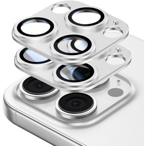 Lot De 2 Protections D'objectif D'appareil Photo Pour Iphone 16 Pro Max/Iphone 16 Pro, Coque En Verre Alliage D'aluminium Et Verre Tremp&eacute; Saphir, Forte Adh&eacute;rence, R&eacute;sistante Aux Rayures, Facile &Agrave; - Neuf