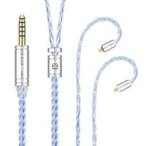 KALANKA-Kinboofi MMCX C&acirc;ble pour &eacute;couteurs compatible FILO FH3 Argent&eacute; 2 m Prise audio MMCX 4,4 mm - Neuf