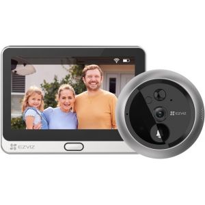 MEVRONISSHOP-DP2C 1080P Visiophone Connect&eacute; Interphone Vid&eacute;o, Judas Num&eacute;rique, Cam&eacute;ra avec 4.3 Pouces Moniteur, Surveiller Via Smartphone, PIR Motion Detection, Audio Bidirectionnel, 5m Vision Noctur - Neuf