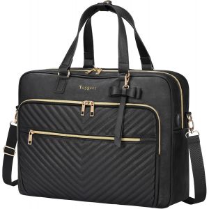 acdsgd-Sac Ordinateur Portable Femme PU Cuir, Sac a Dos Femme, Sacoche Ordinateur 17 Pouces port USB Portable, Grand Sacs Cabas Totebag Multifonctionnel Cours Universitaire Affaires Cadeau,Noir - Neuf